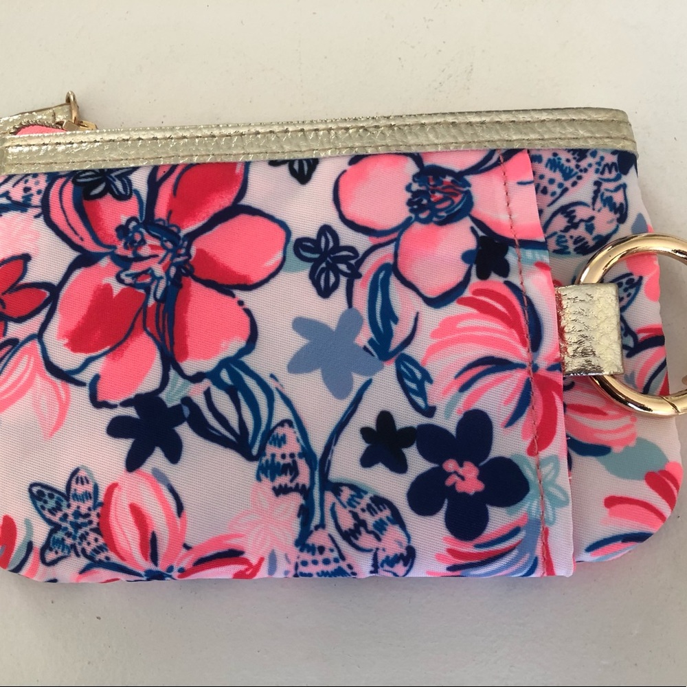 NWT Lily Pulitzer Zip top wallet w/ key ring